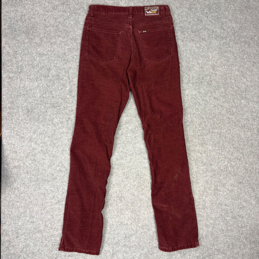 Gap Pioneer Mens Corduroy Pants Maroon Burgundy Straight Leg Vintage 29x31.5